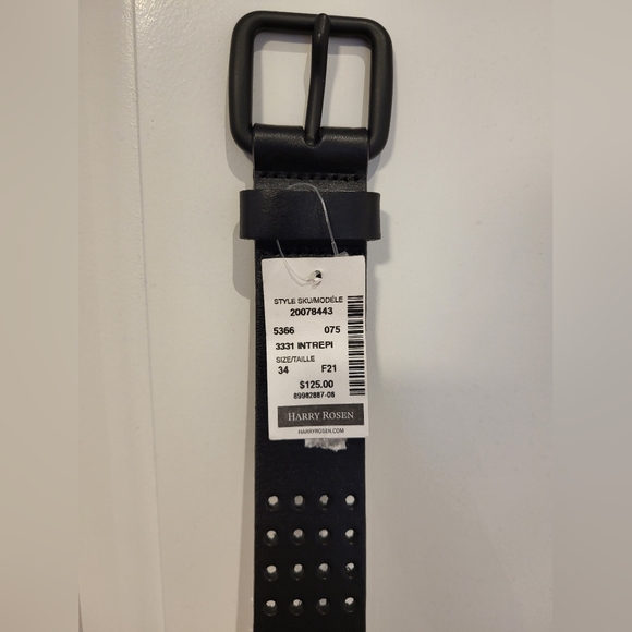 Brave Leather Belt - Size 34 - Black - Picture 1 of 8